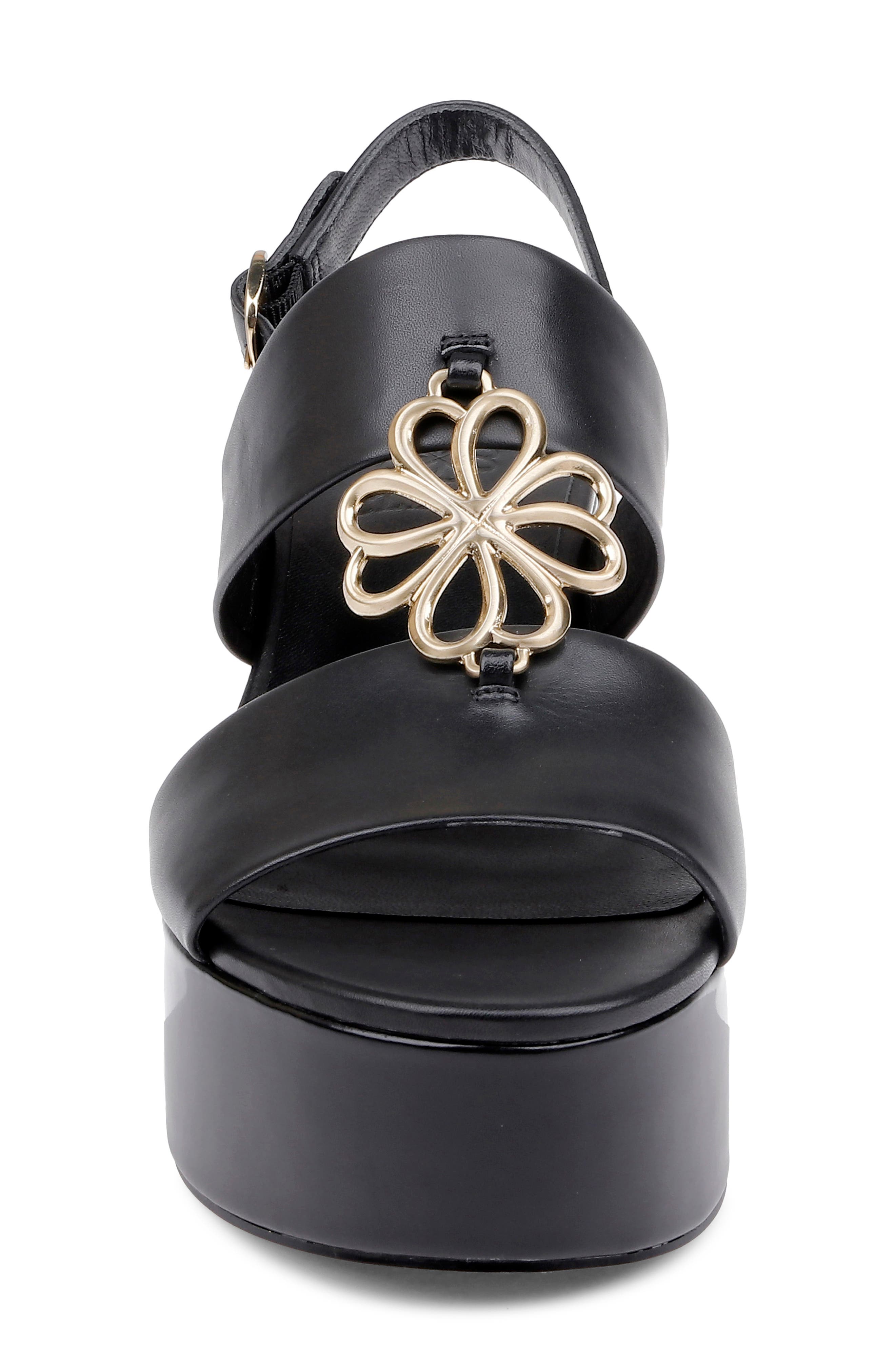 CLERAE Coraj Platform Sandal, Alternate, color, Black Leather