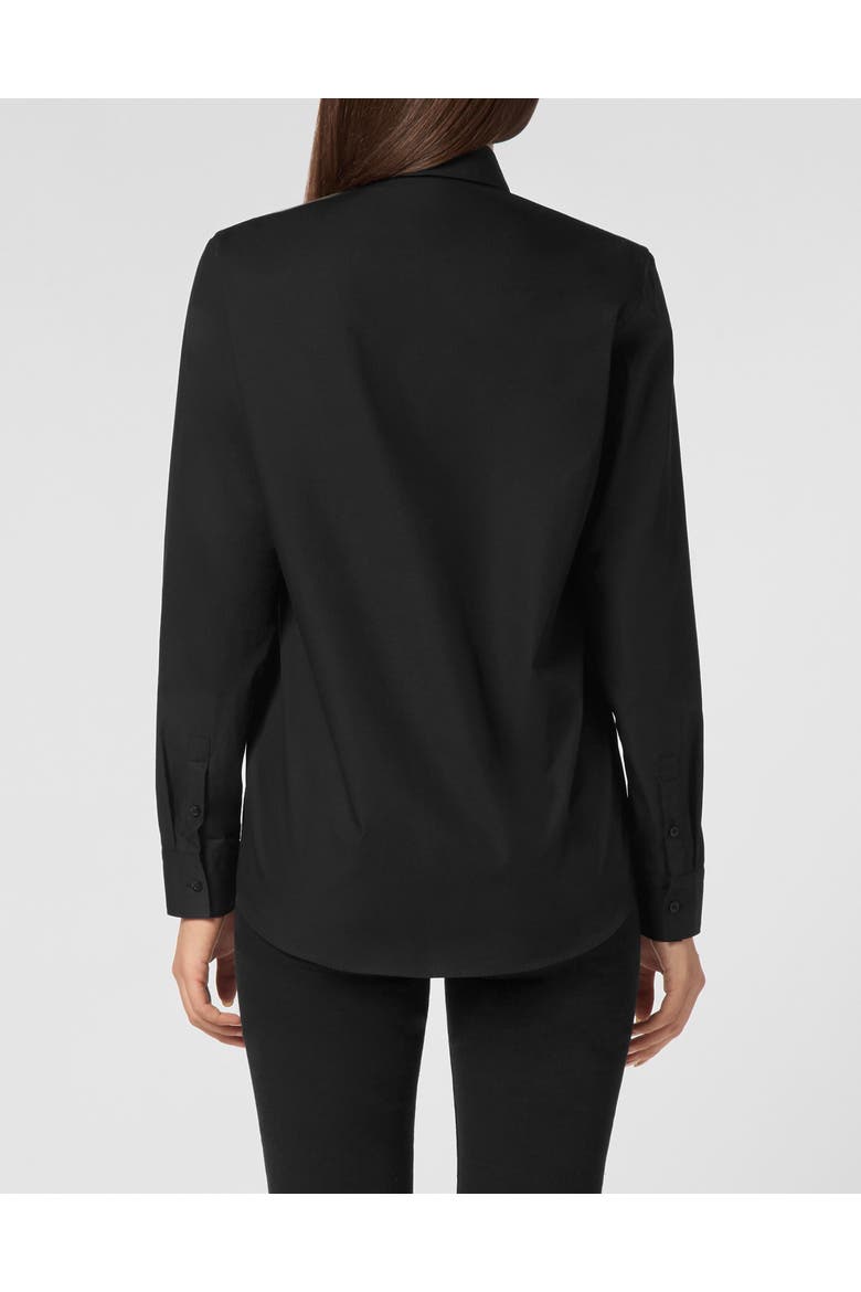 Poplin Shirt Ls Iconic Plein Women, Alternate, color, black