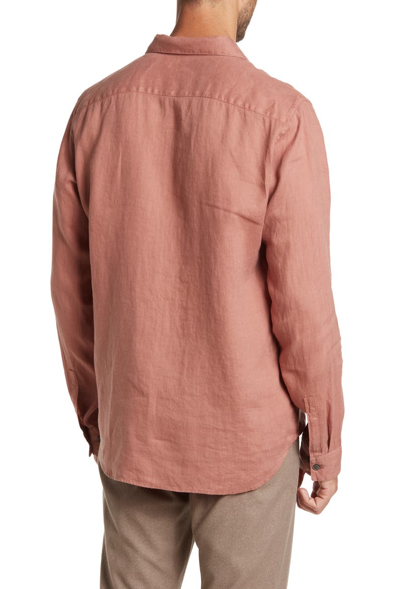 Irving Linen Shirt, Alternate, color, BURLWOOD