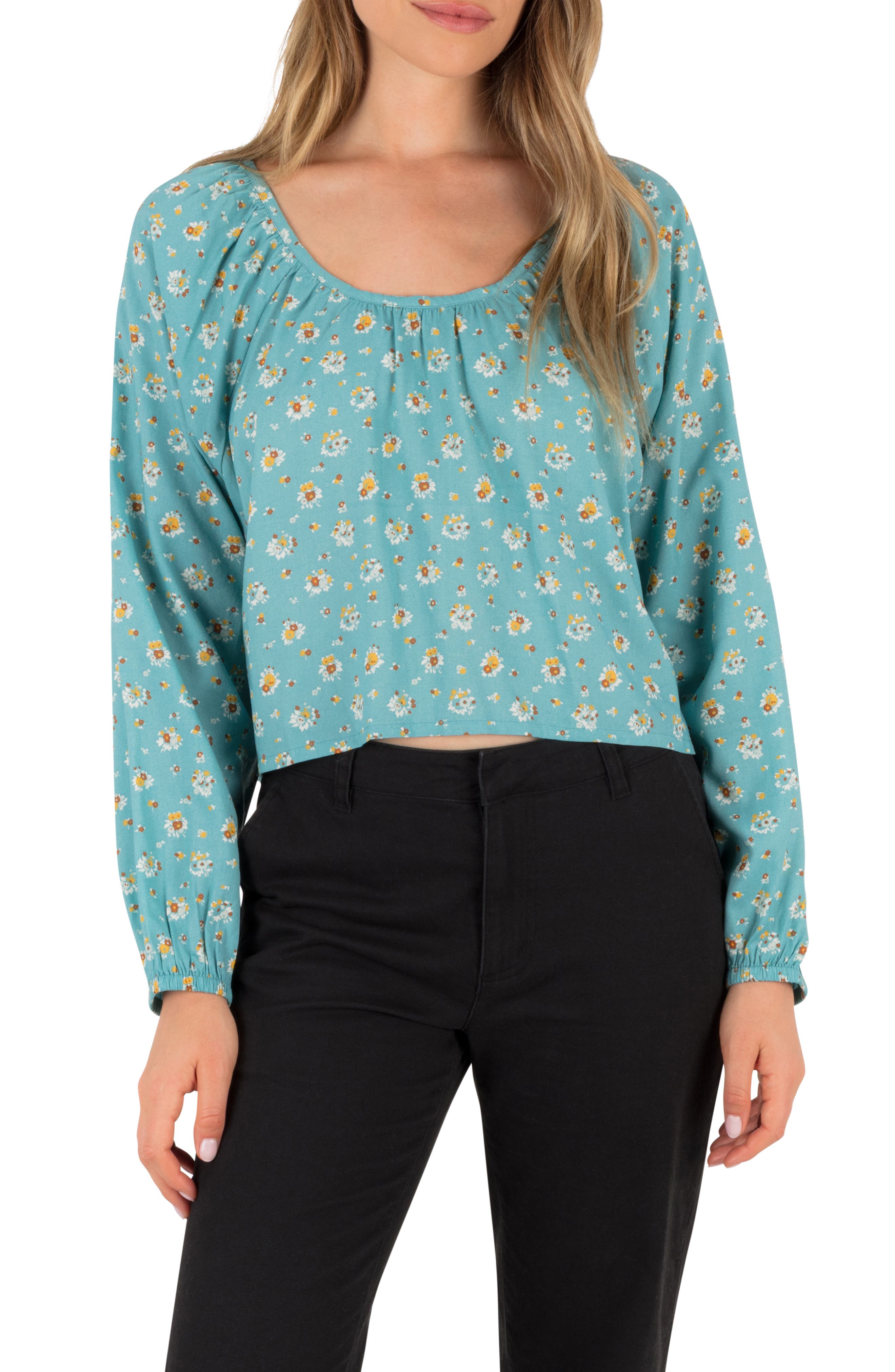 Dreamland Floral Long Sleeve Rayon Top