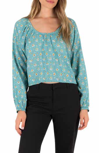 Dreamland Floral Long Sleeve Rayon Top