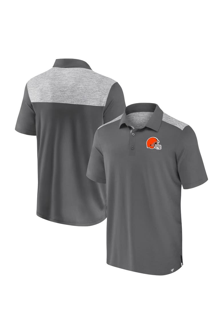 Men's Fanatics Gray Cleveland Browns Long Shot Polo, Main, color, Gray