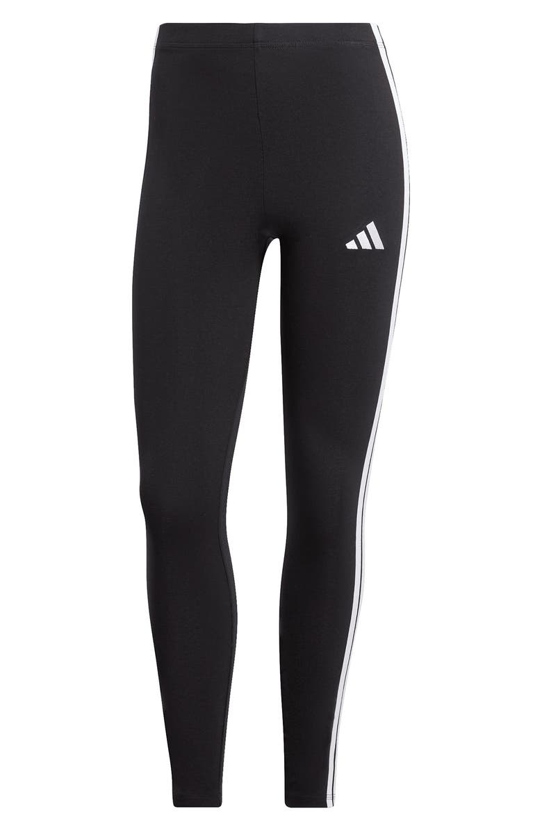 adidas 3-Stripe Leggings, Alternate, color, Black/ White