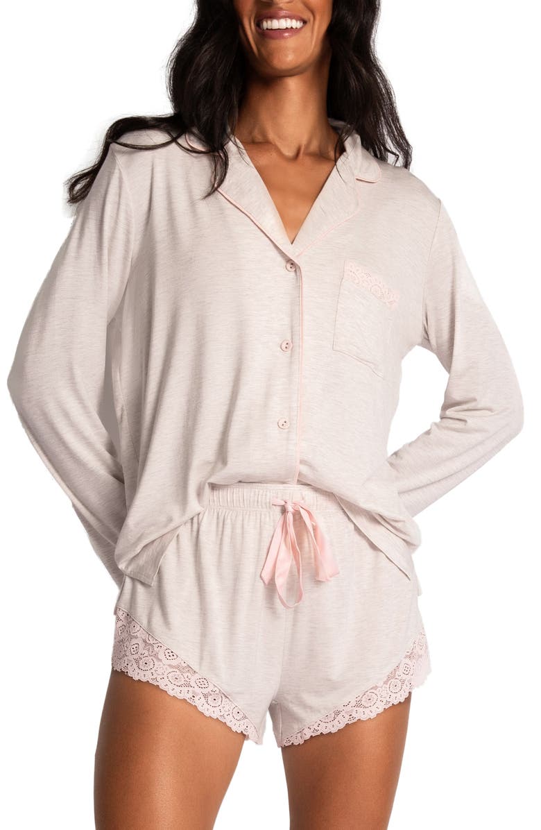 PJ Salvage Love Lace Short Pajamas, Main, color,