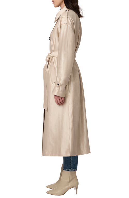 Bernardo Convertible Classic Trench Coat With Quilted Vest In Bone