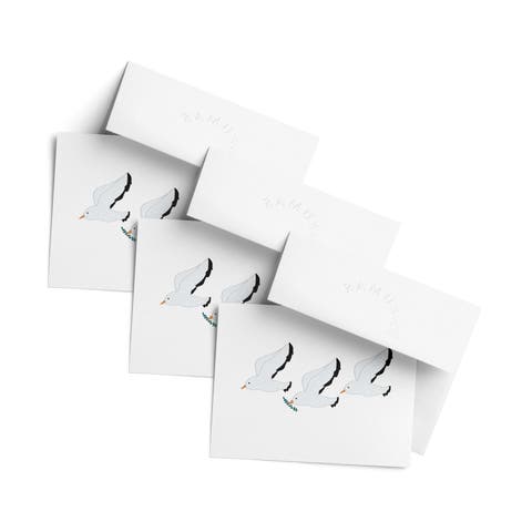 Winter/Holiday Greeting Card Pack Sets (3 ct) Peace Seagulls