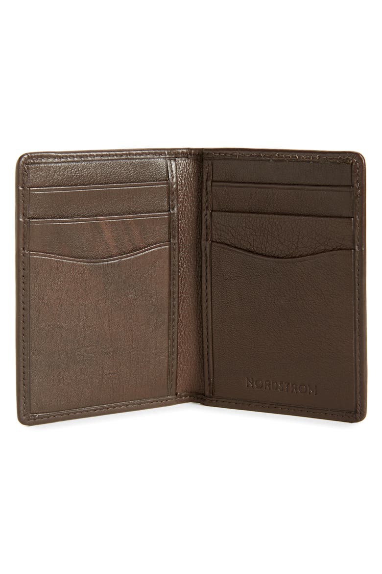 Liam Leather Folding Card Case, Alternate, color, BROWN EARTH