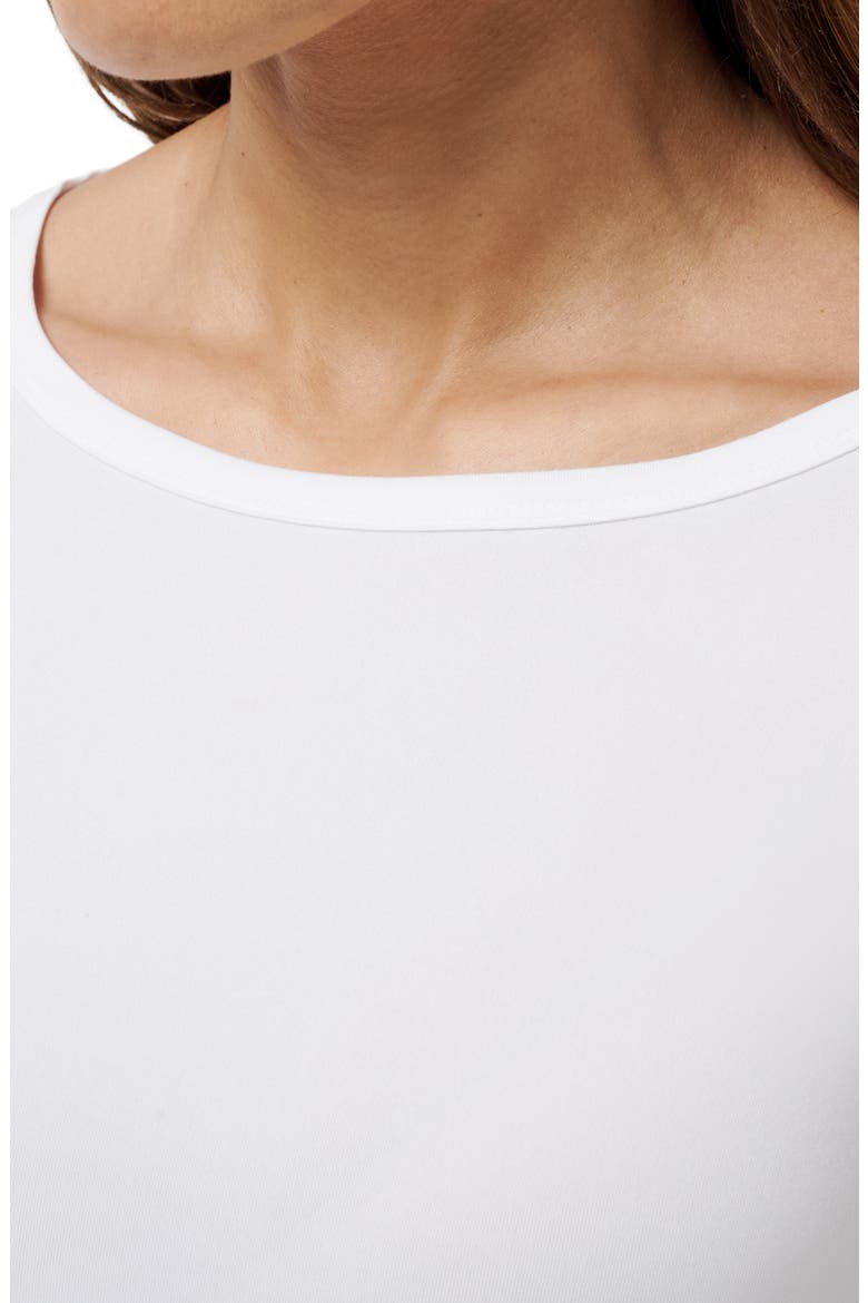 Skyline Ruched Jersey Long Sleeve T-Shirt, Alternate, color, WHITE
