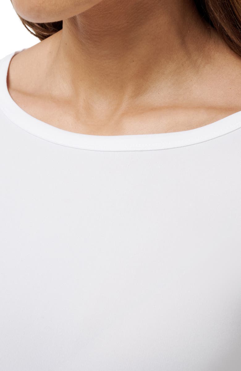 TravisMathew Skyline Ruched Jersey Long Sleeve T-Shirt, Alternate, color, White