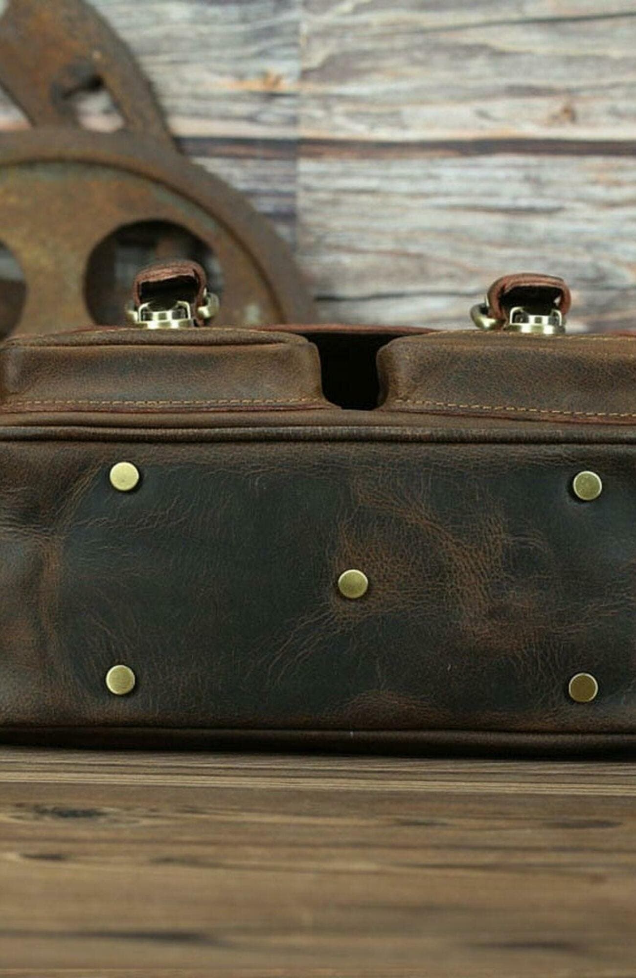 The Faust Leather Camera Bag | Crossbody Vintage Camera Messenger Bag, Alternate, color, Dark Brown