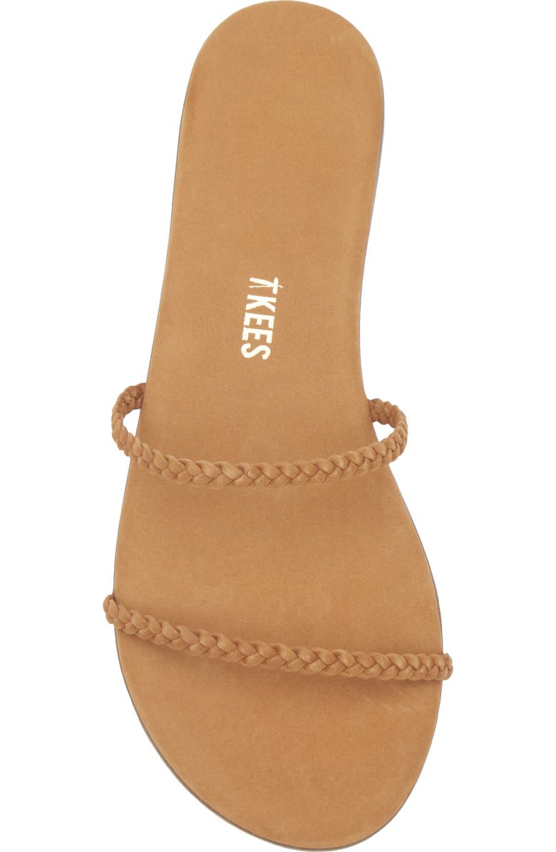 TKEES Gemma Braid Slide Sandal, Alternate, color, Camel