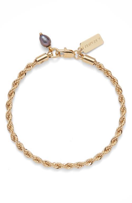 Lady Grey Rope Chain Bracelet In Gold
