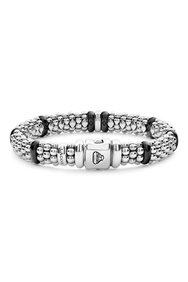 Black Caviar Diamond One-Link Bracelet, Alternate, color, BLACK