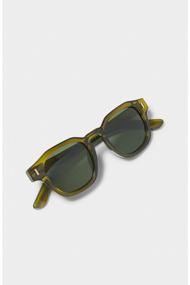 Milos Sunglasses, Alternate, color, Olive Transparent Green