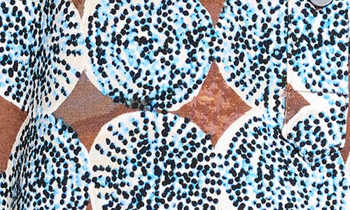 Nic + Zoe Sand Dollar Long Sleeve Top In Blue Multi In Blue Multi