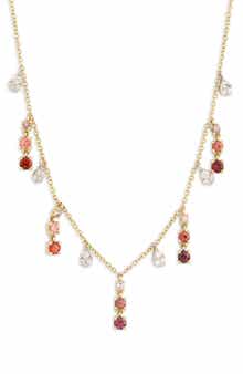 Meira T Spinel & Diamond Fringe Necklace - 0.22ct.
