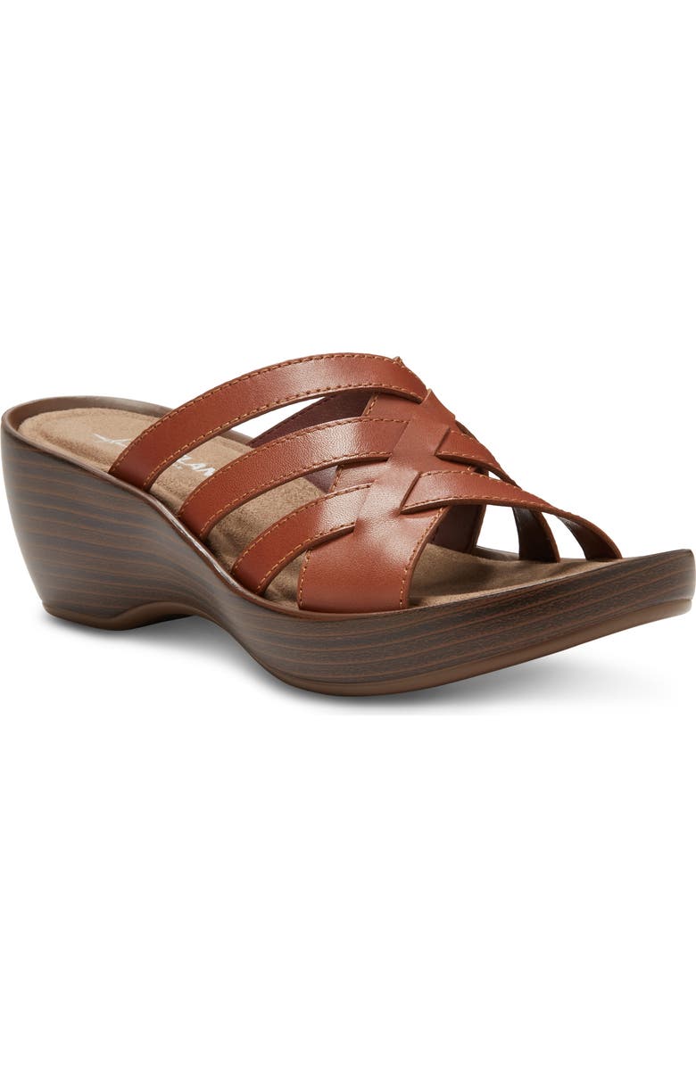 Eastland Poppy Leather Wedge Sandal, Main, color, Tan