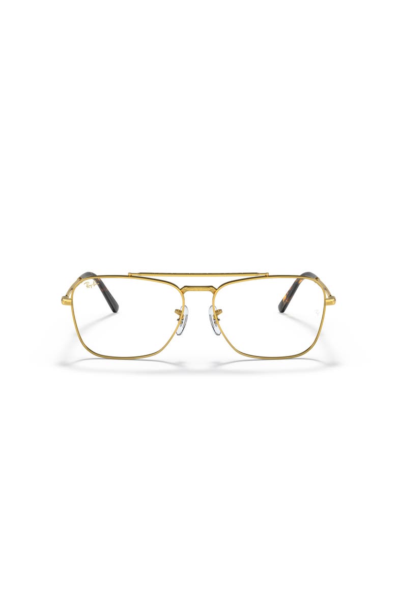 Ray-Ban 58mm Square optical glasses, Alternate, color, Gold