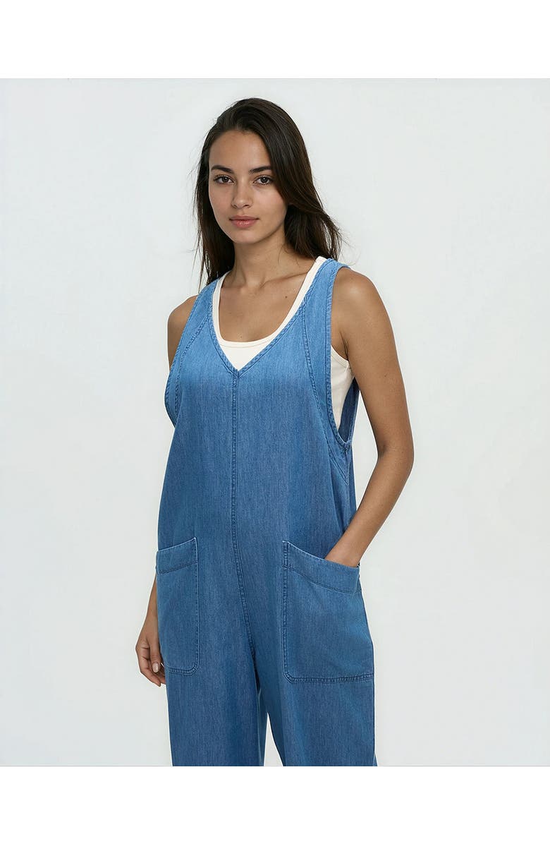 tentree Nova Overall, Alternate, color, Mid Wash