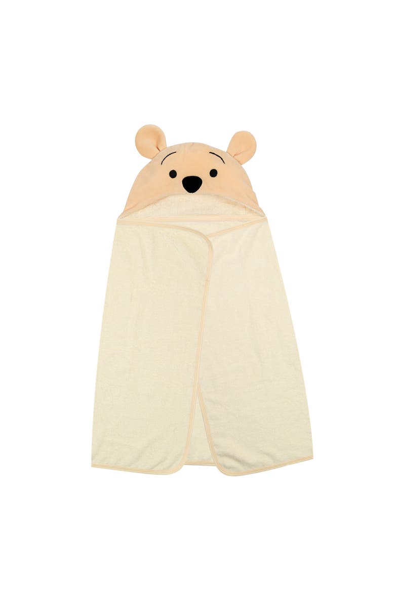 Disney Baby Winnie the Pooh Cotton Hooded Baby Bath Towel, Alternate, color, Tan