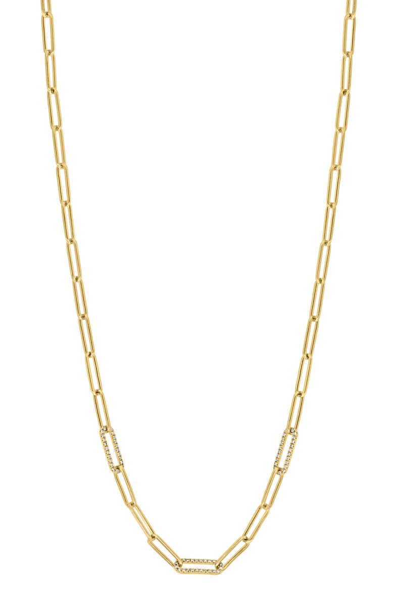EFFY Diamond Paper Clip Chain Necklace, Alternate, color, 