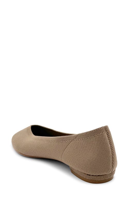 Chelsea Crew Flight Knit Flat In Taupe Knit