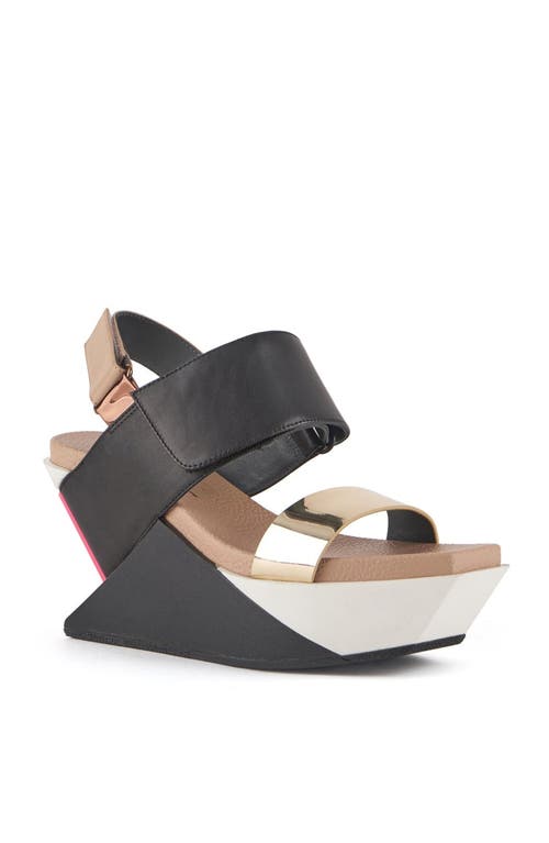 United Nude Delta Wedge Sandal In Black