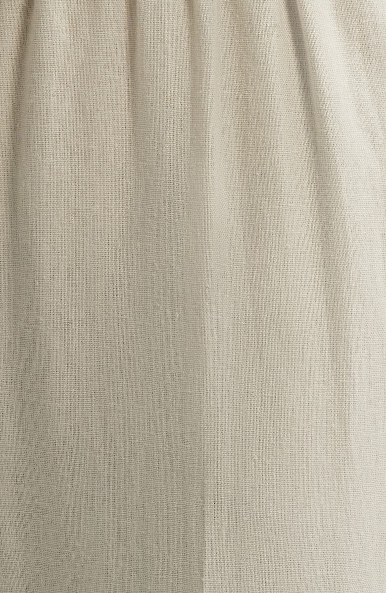 Anne Klein High Waist Pull-On Straight Leg Linen Blend Pants, Alternate, color, Light Sandstone