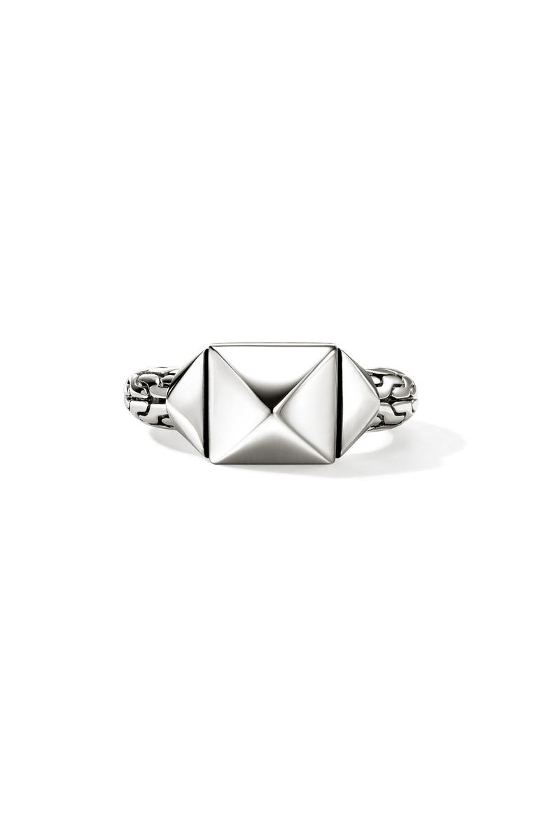 Icon Stud Ring, Main, color, SILVER
