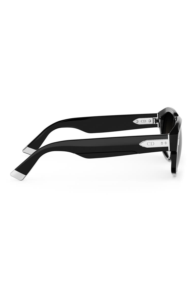 'DiorTailoring N1I 57mm Geometric Sunglasses, Alternate, color, BLACK/ OTHER / GRADIENT SMOKE