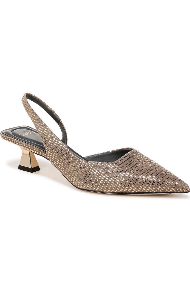 SARTO by Franco Sarto Devin Slingback Half D'Orsay Pointed Toe Kitten Heel Pump, Main, color,
