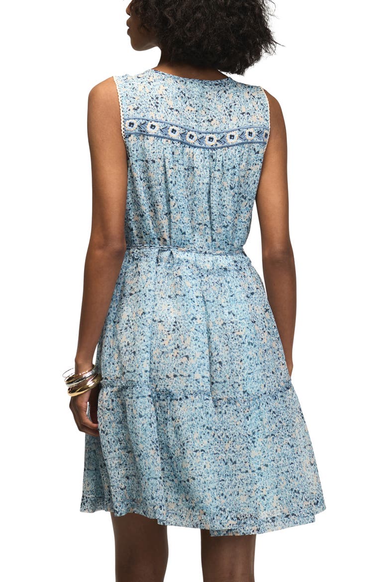 Floral Embroidery Minidress, Alternate, color, BLUE FLORAL