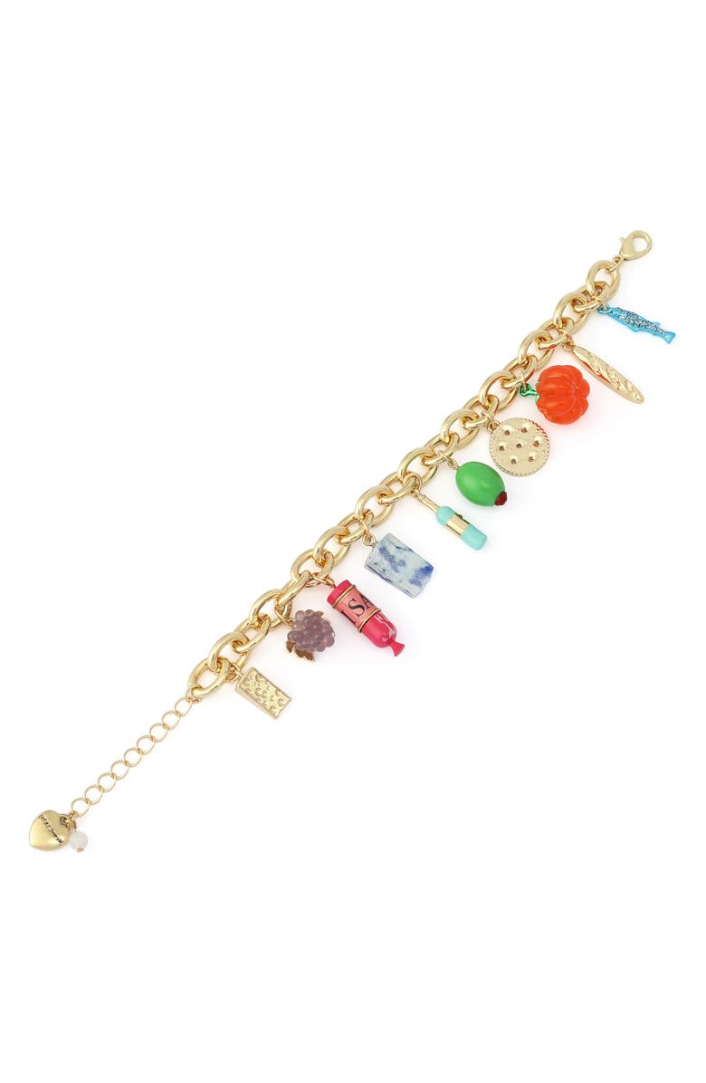 Betsey Johnson Charcuterie Flex Bracelet, Alternate, color, Multi