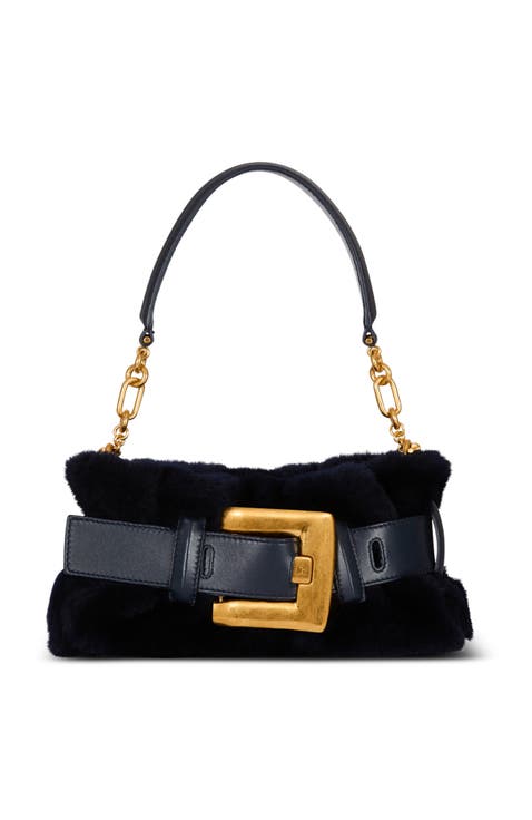 Mini Anthem Bag In Shearling