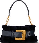 Balmain Mini Anthem Bag In Shearling