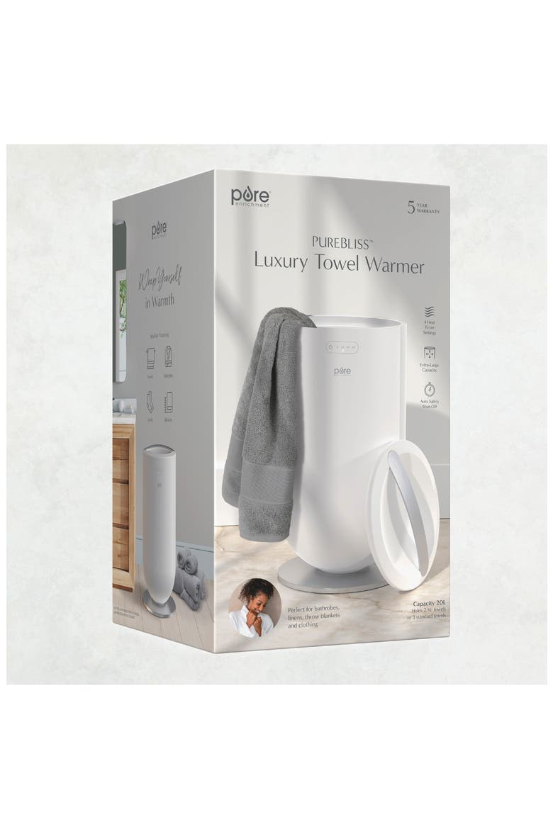 X-Large Towel & Linen Warmer, Alternate, color, WHITE SILVER