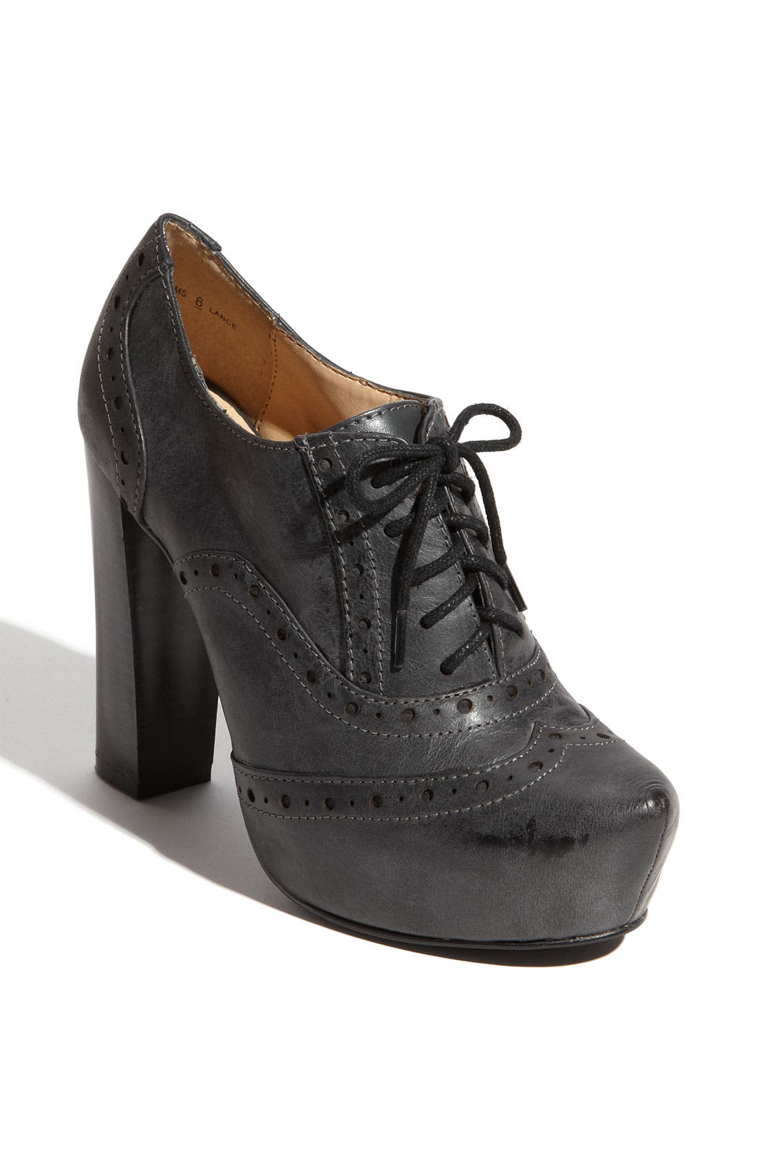 'Lance' Oxford Platform, Main, color, BLACK LEATHER