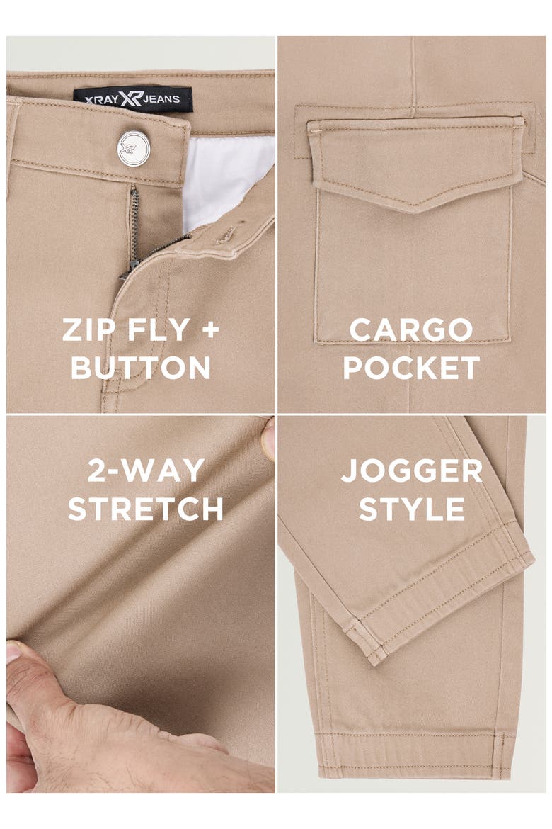 Kids' Flex Waist Commuter Cargo Joggers, Alternate, color, KHAKI