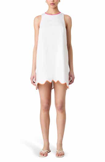 French Connection Alexis Scalloped Hem Minidress