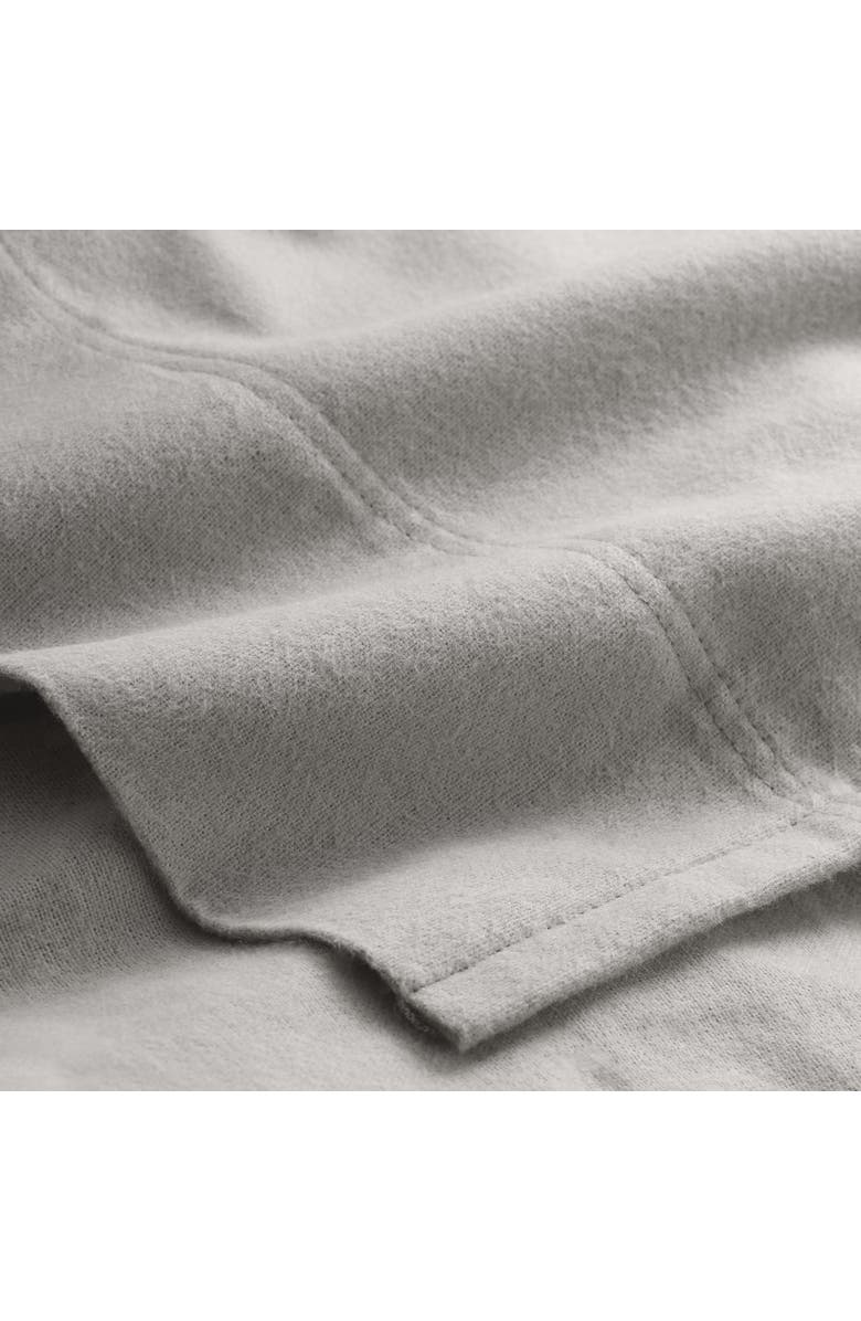 Bare Home 100% Organic Cotton Flannel Sheet Set, Alternate, color, Light Grey