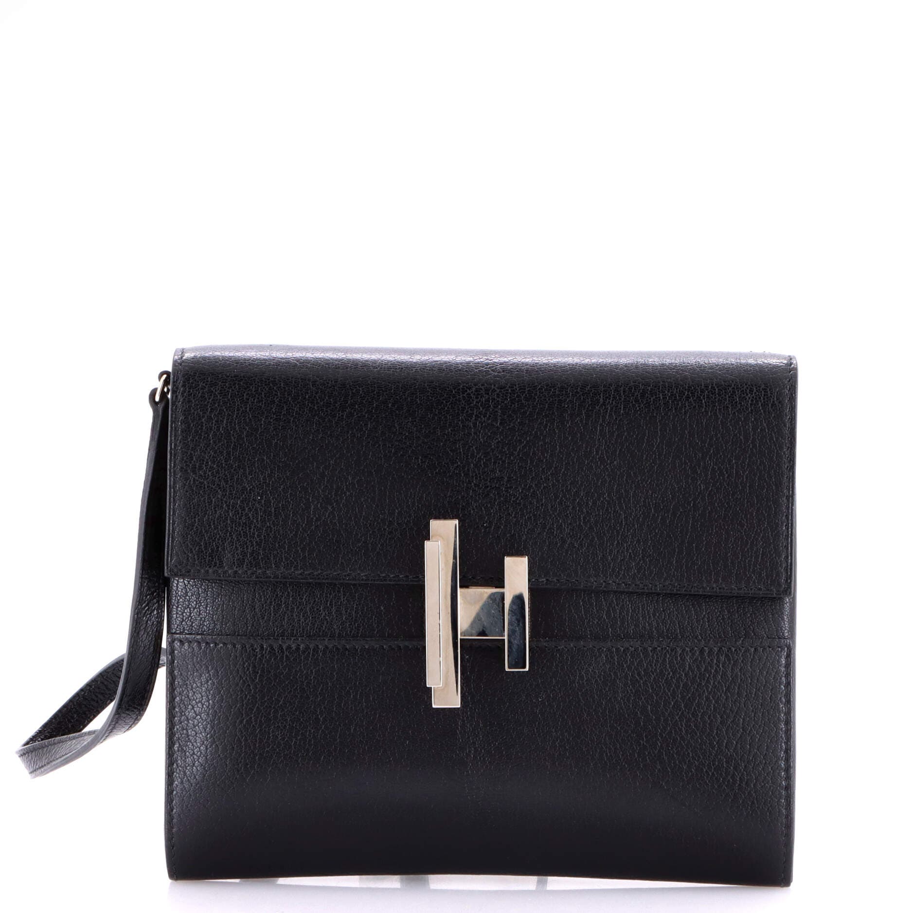 Pre-Owned Hermes Cinhetic To Go Wallet Chevre Chamkila, Main, color, Noir