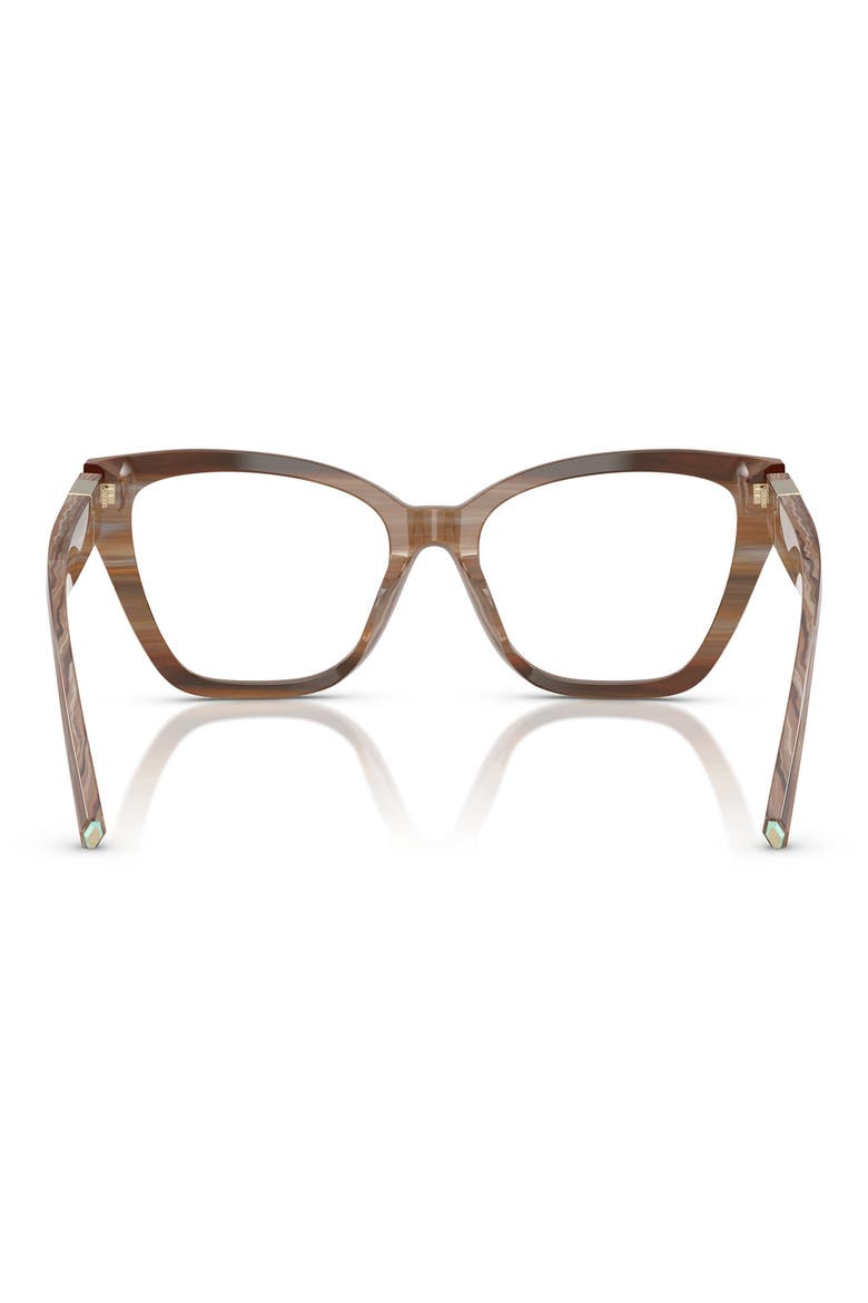 54mm Cat Eye Optical Glasses, Alternate, color, STRIPED TOPAZ / DEMO LENS