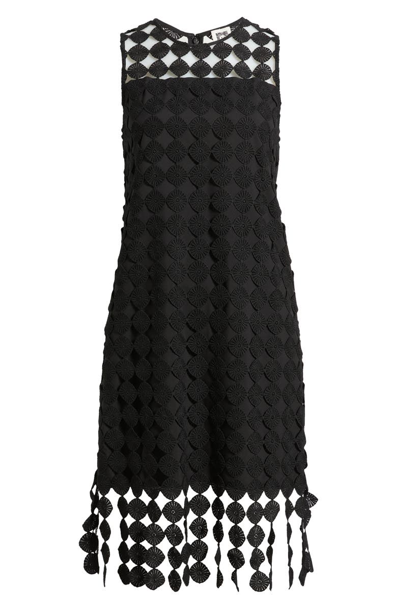 Anne Klein Fringe Embroidered Sleeveless Dress, Alternate, color, 