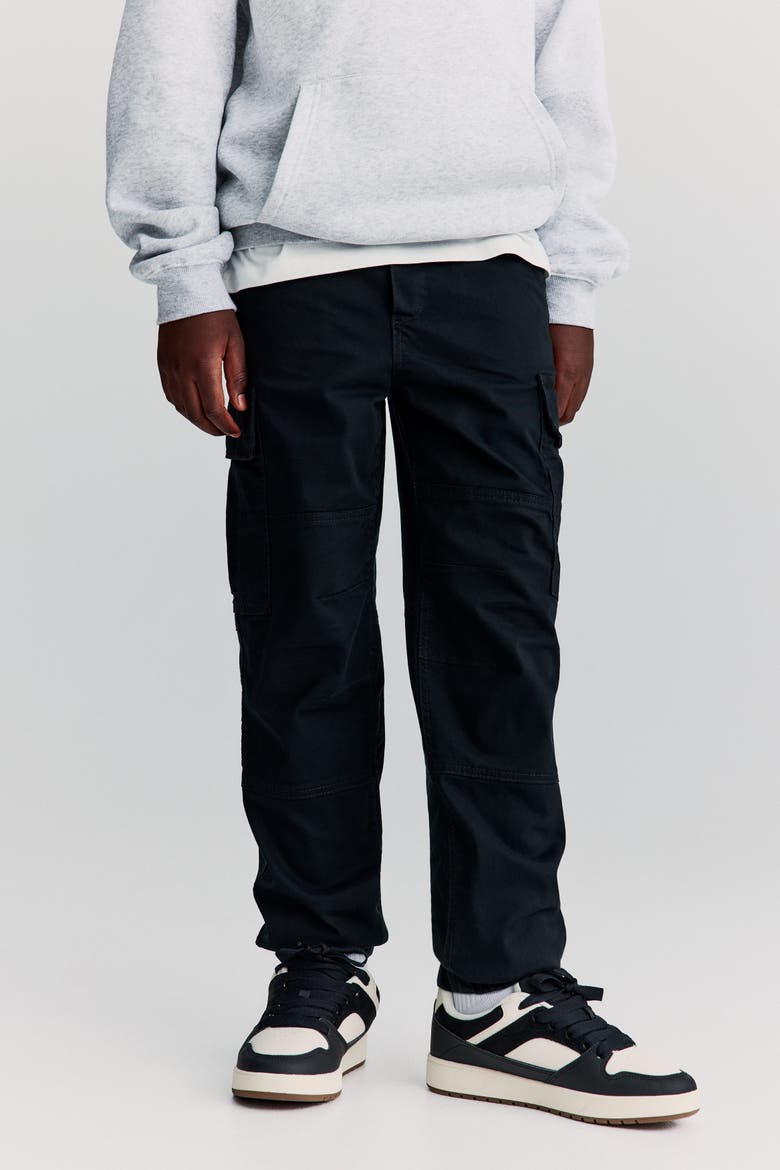 Cotton Cargo Joggers, Alternate, color, Black