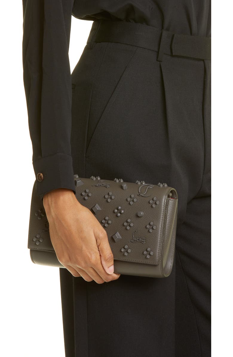 Christian Louboutin Paloma Empire Calfskin Clutch, Alternate, color,