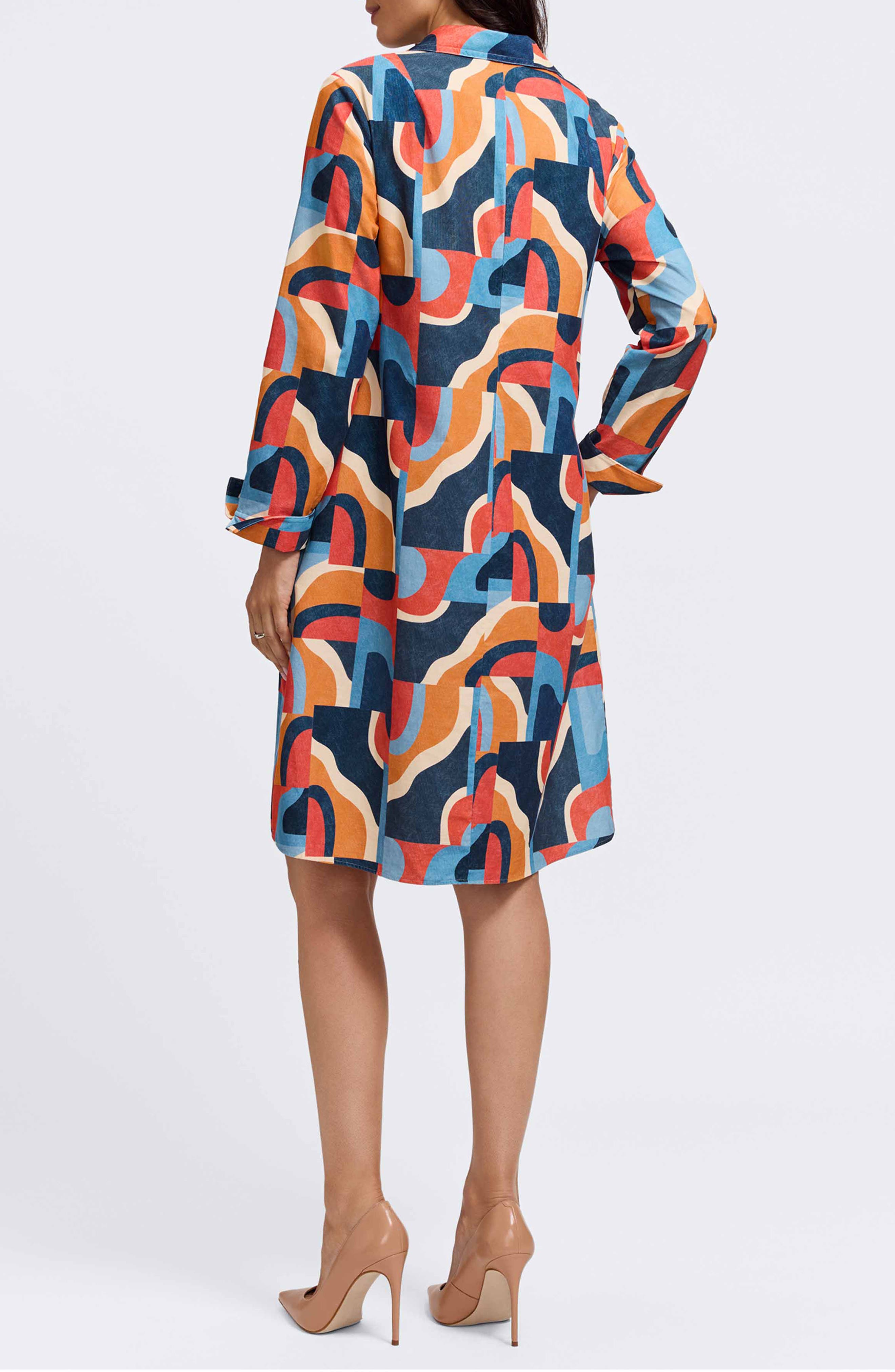 Agnes Print Corduroy Long Sleeve Dress - image 2