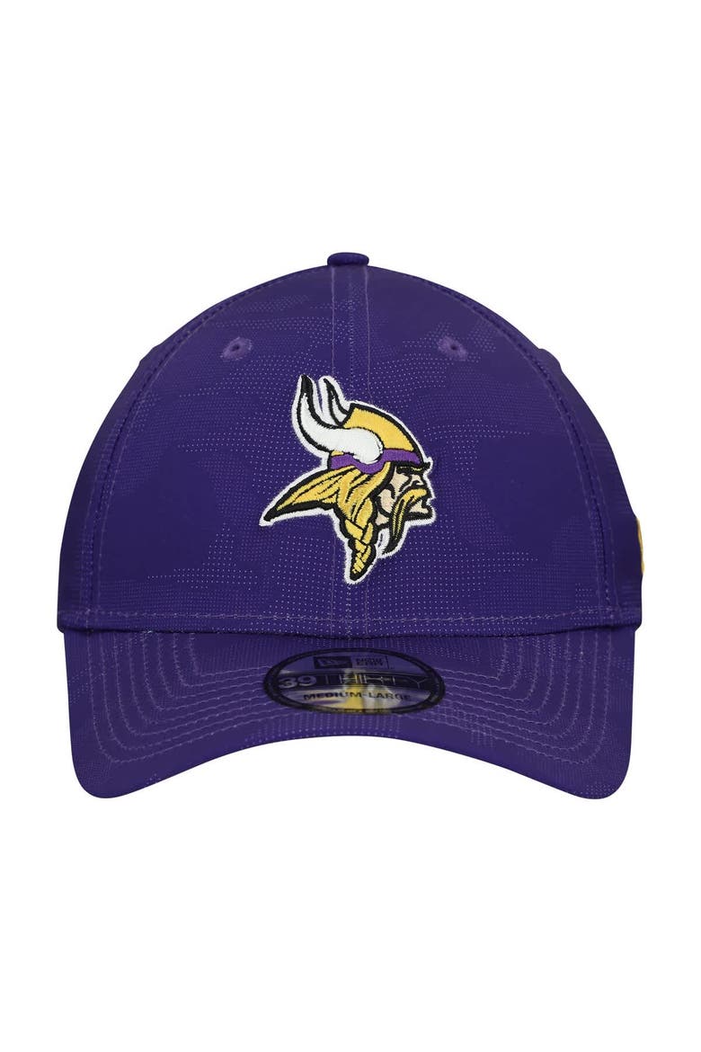 Men's New Era  Purple Minnesota Vikings Tonal Camo 39THIRTY Stretch Fit Hat, Alternate, color, Purple