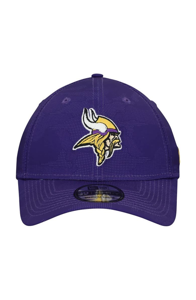 New Era Men's New Era  Purple Minnesota Vikings Tonal Camo 39THIRTY Stretch Fit Hat, Alternate, color, Purple