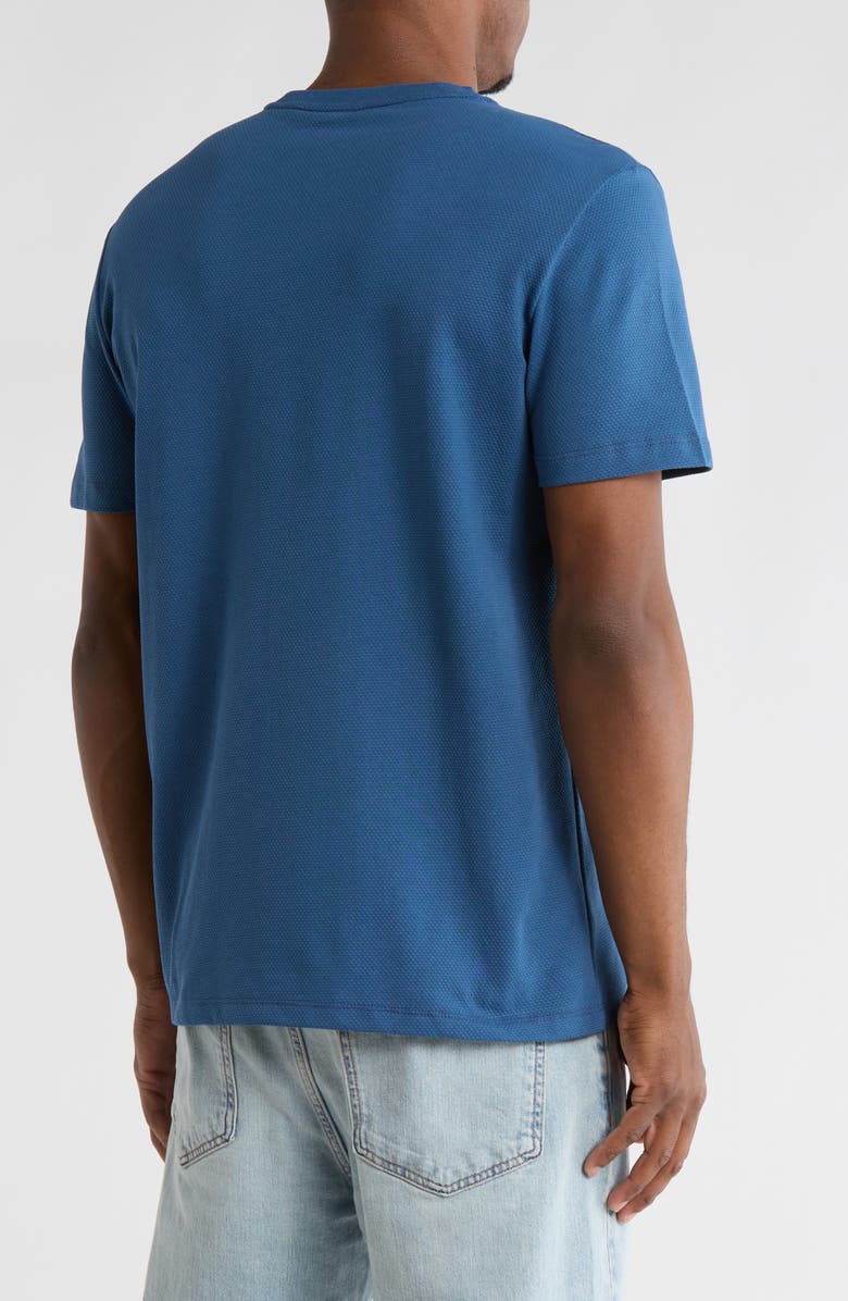 Calvin Klein Popcorn Pique Cotton Blend T-Shirt, Alternate, color, Ensign Blue