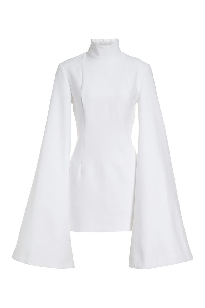 'La Robe Grandes Manches' Bell Sleeve Minidress, Alternate, color, WHITE